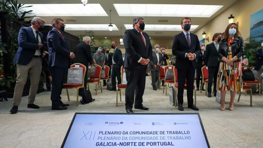 Alberto N&uacute;&ntilde;ez Feixoo, onte, no XII plenario da Comunidade de Traballo Galiza-Norte de Portugal (Foto: Ana Varela / Xunta).