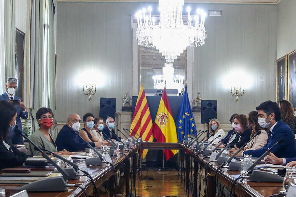 Xuntanza da comisión bilateral Estado-Catalunya decorrida onte. (Foto: Ricardo Rubio / Europa Press)