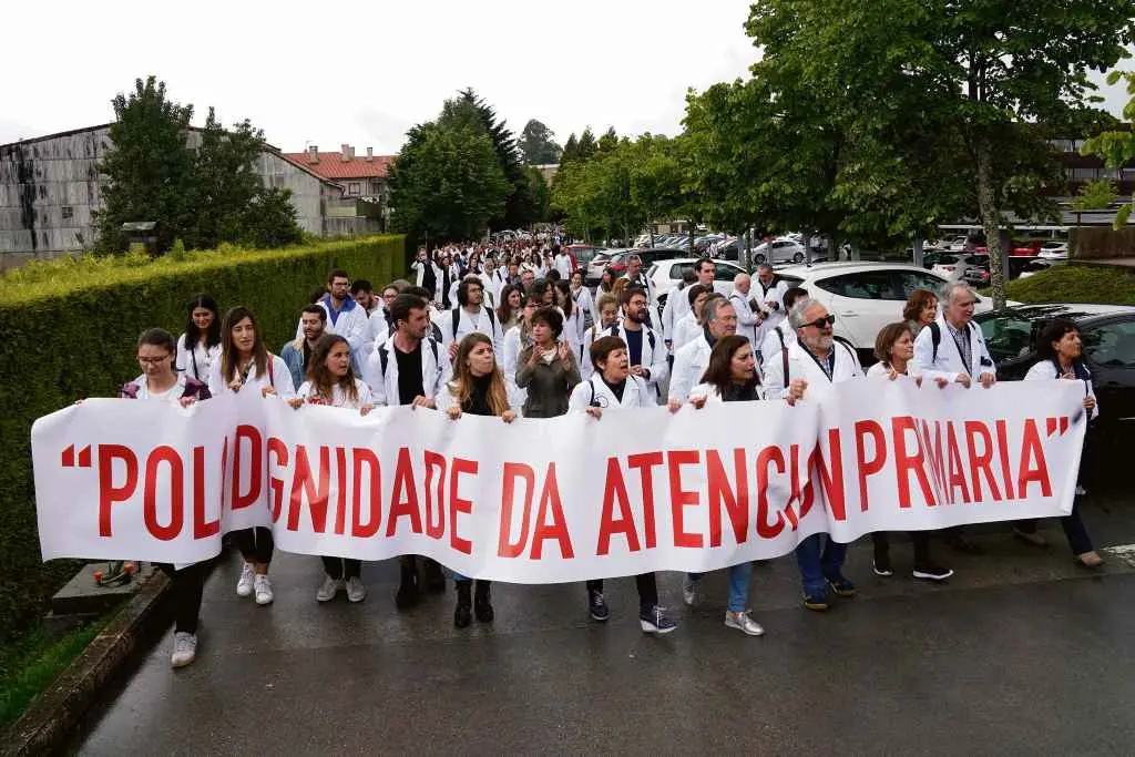 Mobilizaci&oacute;n  en 2019 en defensa de Atenci&oacute;n Primaria nunha imaxe de arquivo (Foto: Europa Press).