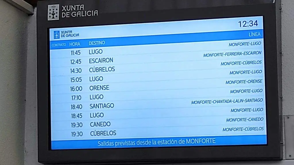 Unha imaxe da pantalla informativa. (Foto: @sermenfer) #lingua #top&oacute;nimos