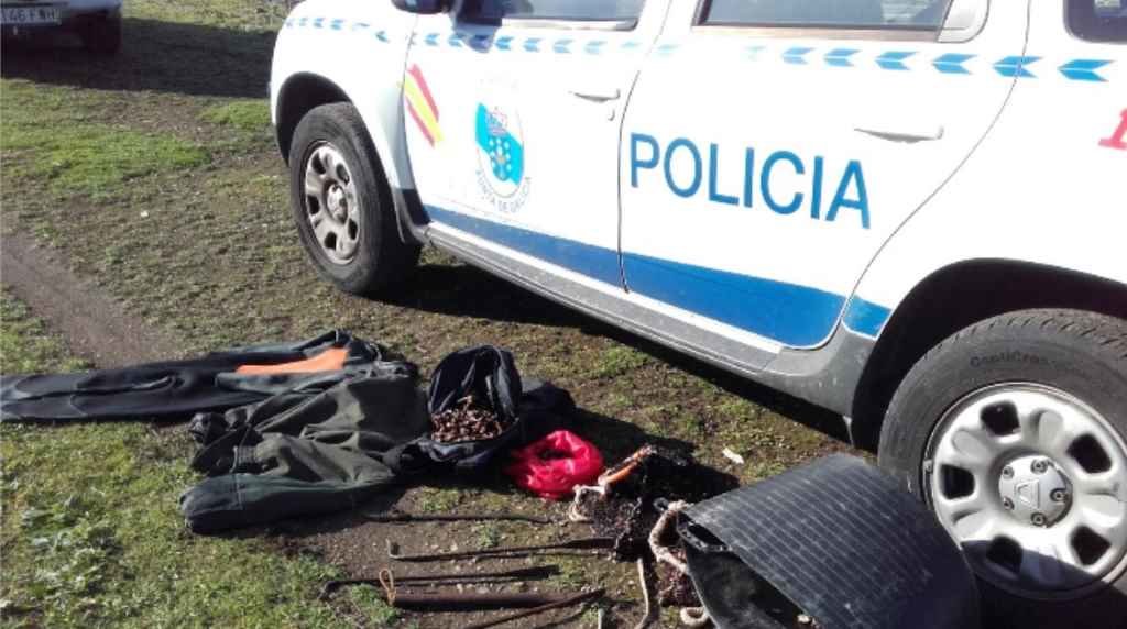 Intervención da Policía Autonómica contra o furtivismo (Foto: Xunta da Galiza)
