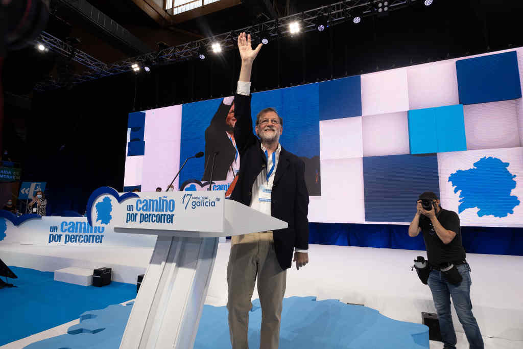 O ex presidente estatal, Mariano Raxoi, o 17 de xullo no Congreso do PP na Galiza. (Foto: César Arxina / Europa Press)