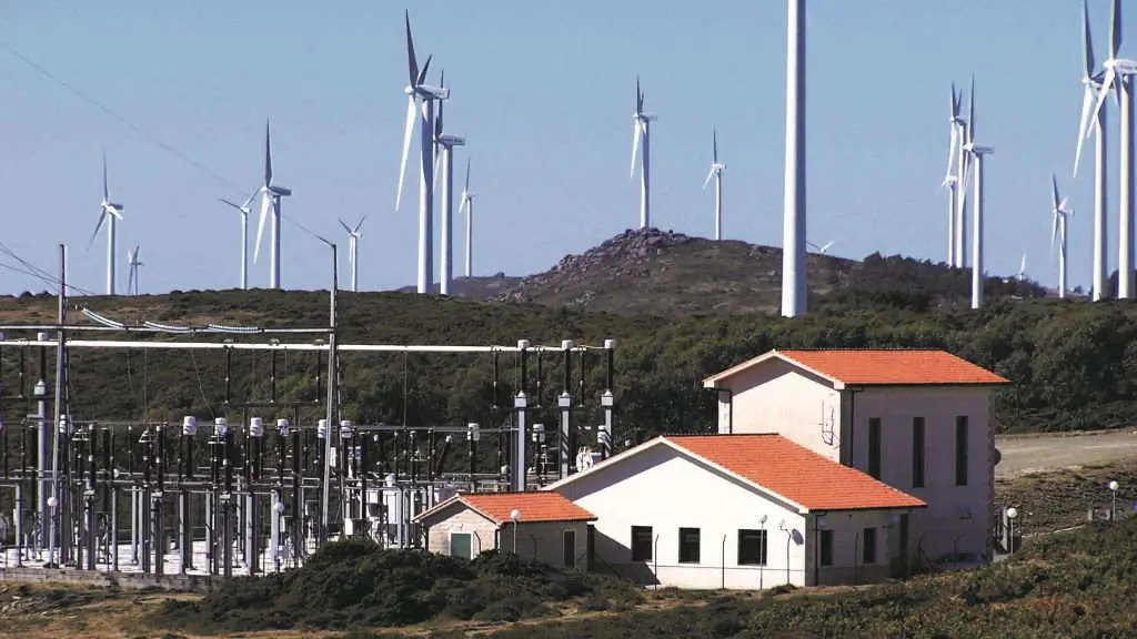 Parque e&oacute;lico no Monte Seixo na Serra do Cando. (Foto: Carlos Solla).