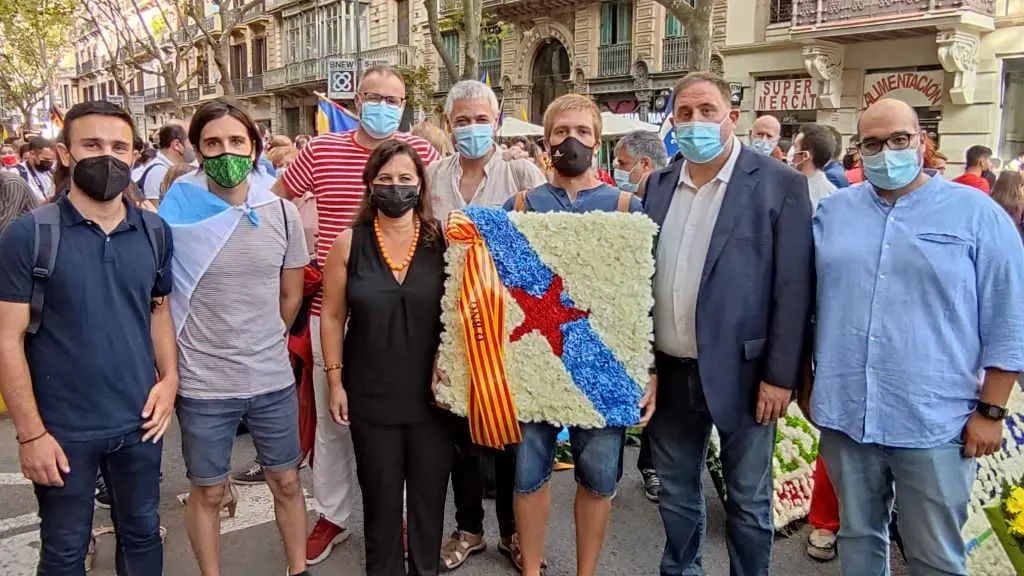 Unha delegaci&oacute;n do BNG participa na Diana Nacional de Catalunya.