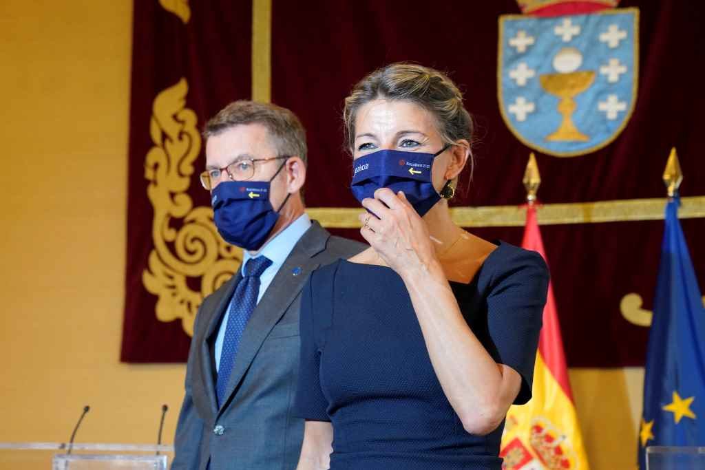 Yolanda Díaz e Núñez Feixoo reuníronse en Compostela (Foto: Álvaro Ballesteros / Europa Press).