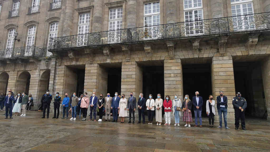 Concentración en Compostela en condena polo asasinato (Europa Press).