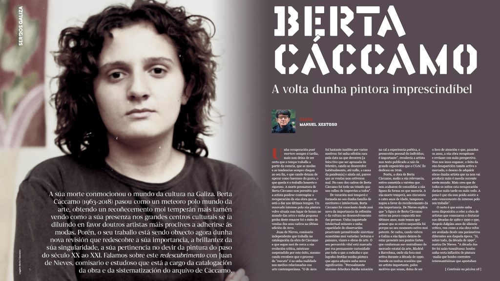 Apertura da reportaxe sobre Berta Cáccamo. (Foto: Nós Diario)