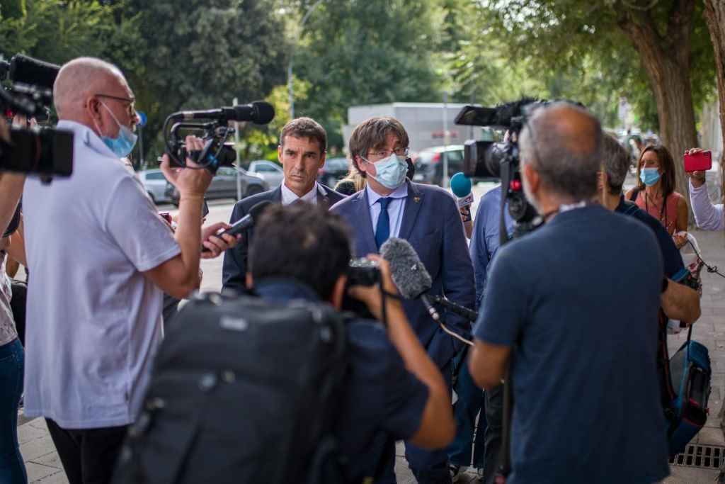 Carles Puigdemont reaparece publicamente tras ser liberado (Foto: Lorena Sopena / Europa Press)