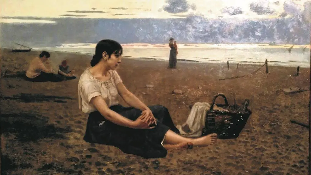 Joan Llimona, Muller melanc&oacute;lica, ca. 1910. (Foto: Mulleres. Entre Renoir e Sorolla)