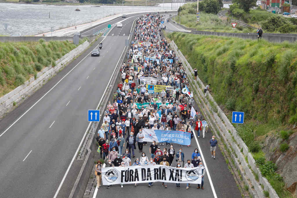 Manifestación contra Ence. (Marta Vázquez Rodríguez / Europa Press)