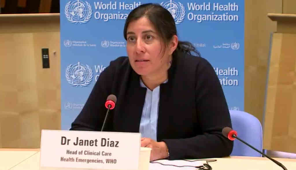 Janet Díaz, directora de xestión clínica da OMS. (Foto: Twitter)