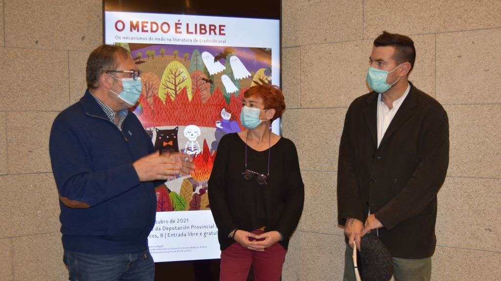 Antonio Reigosa, Maite Ferreiro e Lois Pérez na presentación. (Foto: Nós Diario)