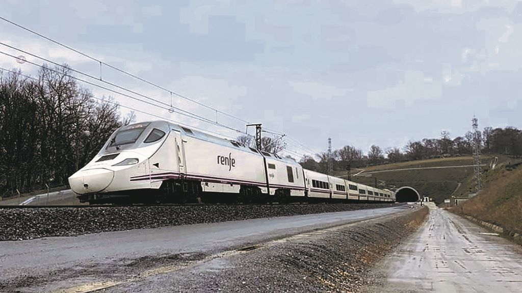Probas da alta velocidade ferroviaria no tramo de Pedralba a Taboadela. (Foto: Europa Press)