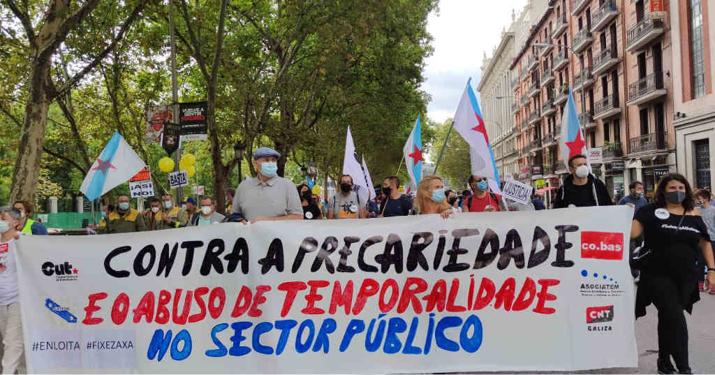 Manifestación realizada en Madrid o pasado 26 de setembro (Nós Diario).