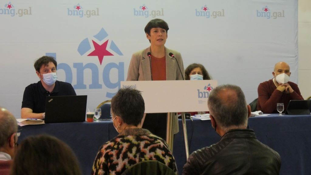 A portavoz nacional do BNG, Ana Pontón, ante o Consello Nacional. (Foto: BNG)