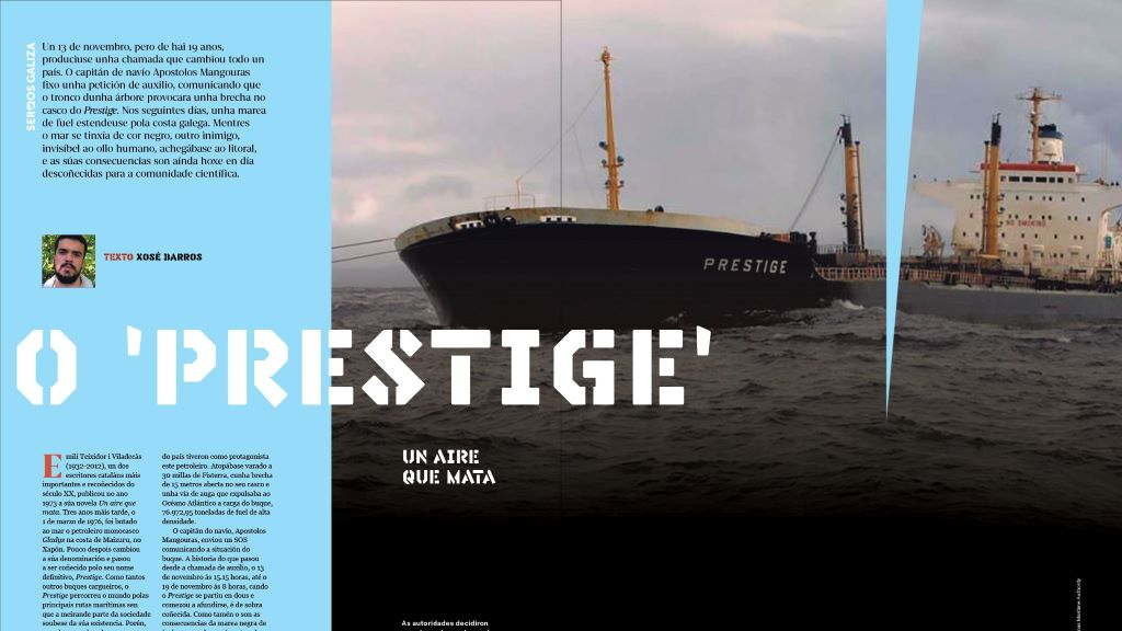 Reportaxe sobre o 'Prestige' que atoparás no novo número de Sermos Galiza. (Foto: Nós Diario) #sermosgaliza #prestige #bandadeseñada #cinema