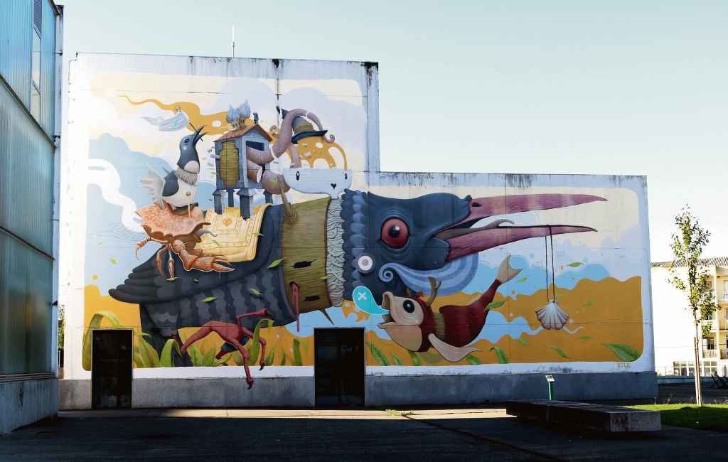 Mural Galician Wildlife. Dulk, 2015.