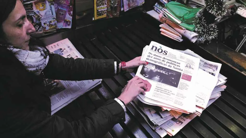 'N&oacute;s Diario' non estar&aacute; nos puntos de venda habituais este 25 de decembro. O xornal nunha imaxe de arquivo. (Foto: Arxina).