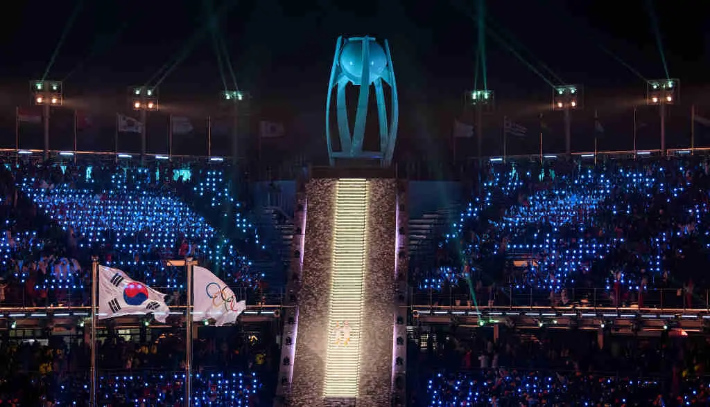 Apertura dos Xogos Ol&iacute;mpicos de Inverno de Pyeongchang (Rep&uacute;blica de Corea) en 2018, predecesores dos de Beix&iacute;n. (Foto: Korea.net)