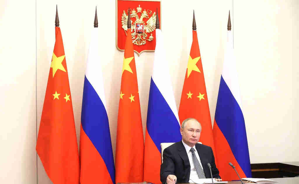 Vladimir Putin na xuntanza. (Foto: Kremlin / dpa)