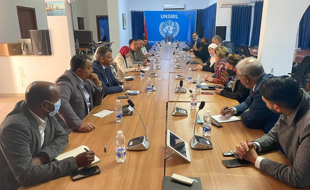 Reunión esta terza feira da Misión da Organización das Nacións Unidas en Libia co Foro para o diálogo político no país africano. (Foto: Organización das Nacións Unidas)