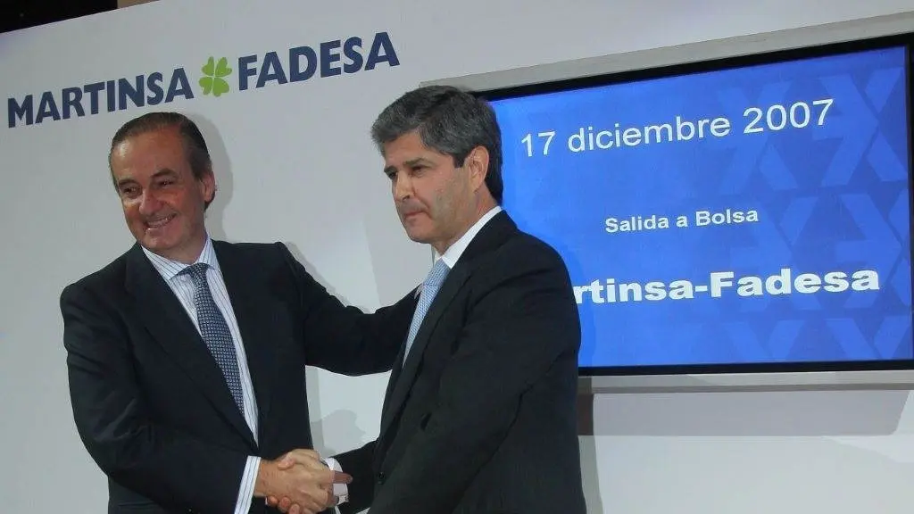 Acto na sa&iacute;da a bolsa de Martinsa-Fadesa, nunha imaxe de arquivo. (Foto: Europa Press) #martinsafadesa #morosidade #facenda