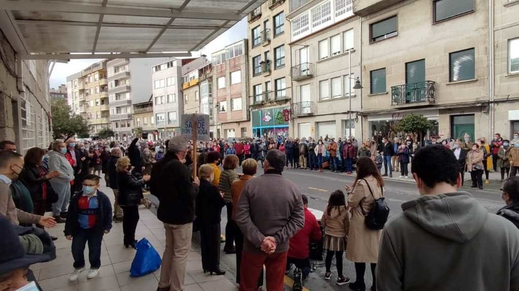 Mobilización decorrida este domingo en Moaña (Foto: Nós Diario).