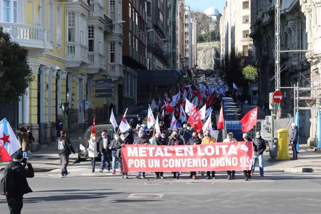 Unha imaxe da manifestaci&oacute;n desta ma&ntilde;&aacute;.