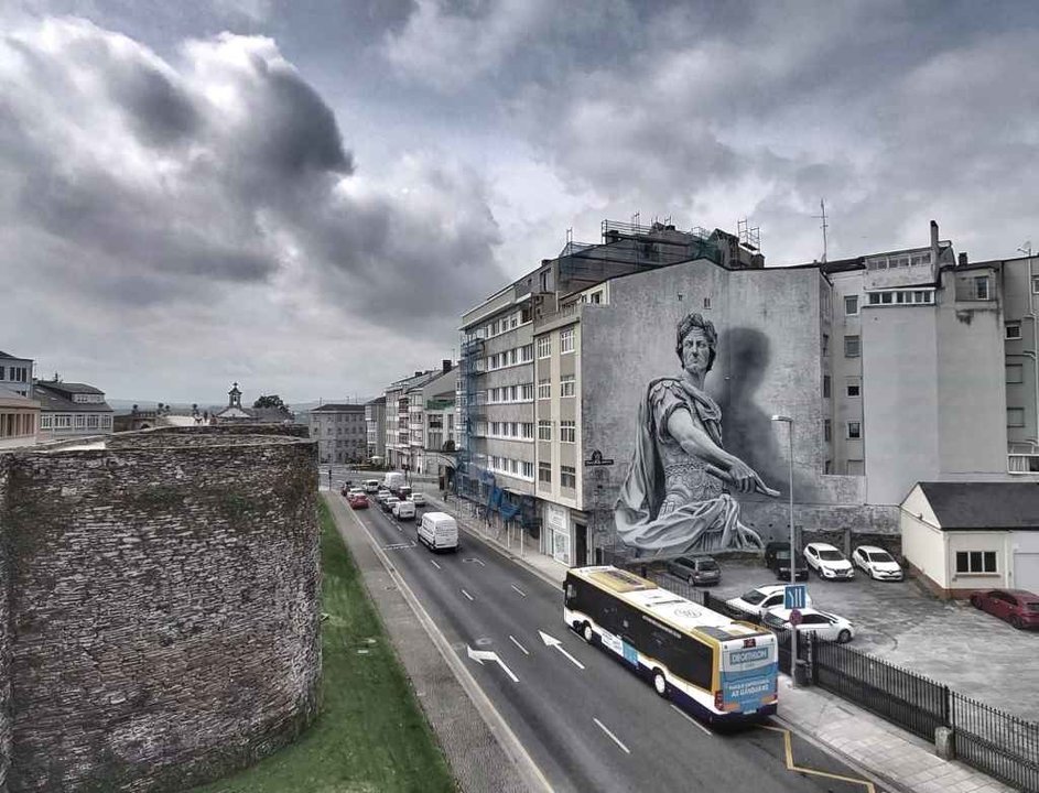 'Xulio César', o mural de Diego AS candidato a mellor graffiti en 2021.