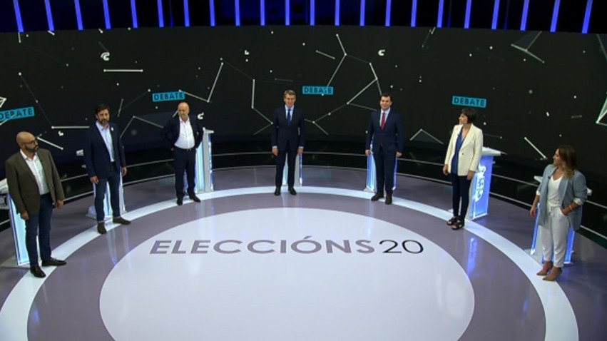 Debate previo ás eleccións galegas de 2020 (Foto: Europa Press).