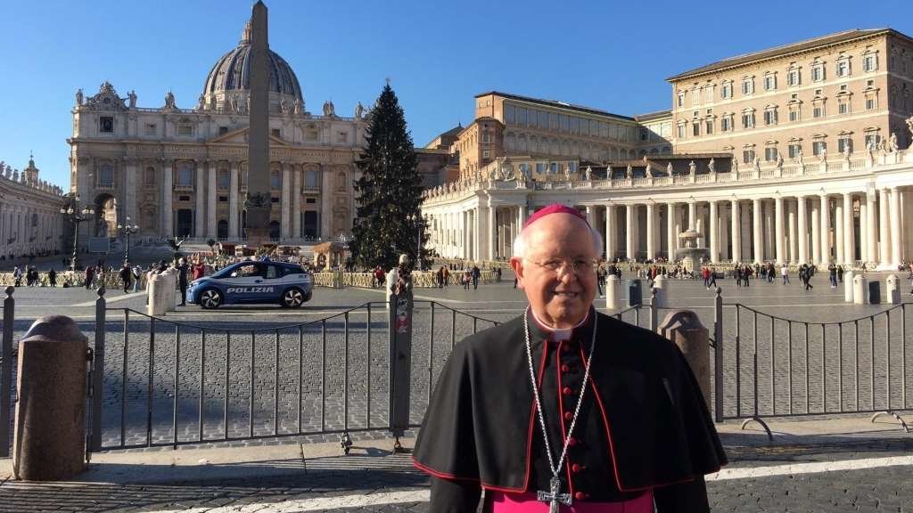 O arcebispo de Compostela, Julián Barrio, na súa visita ao Vaticano o pasado decembro (Foto: Europa Press).