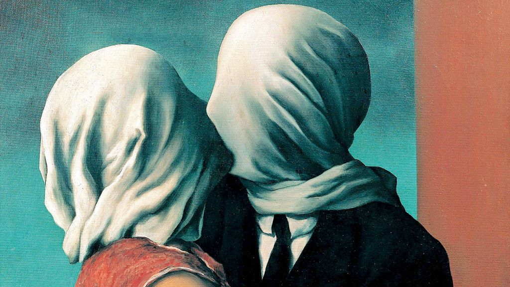 'Les amants' (Bélxica, 1928), de René Magritte.