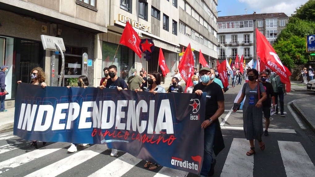 Participación do Movemento Arredista na manifestación polo Día da Patria, en Compostela, o 25 de xullo de 2021 (Foto: Nós Diario).