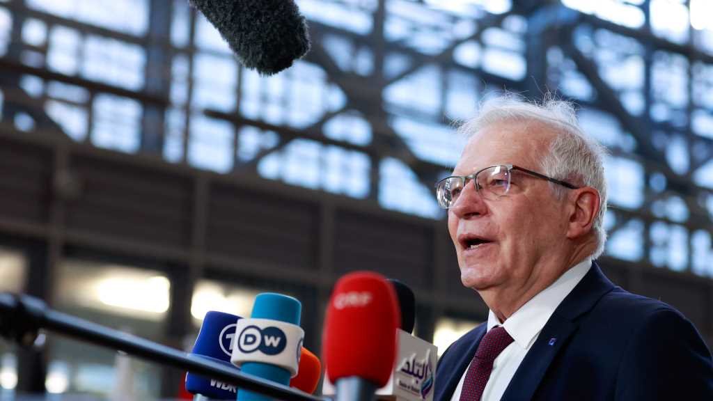 Josep Borrell, atendendo aos medios esta segunda feira (Foto: Mario Salerno / European Council).