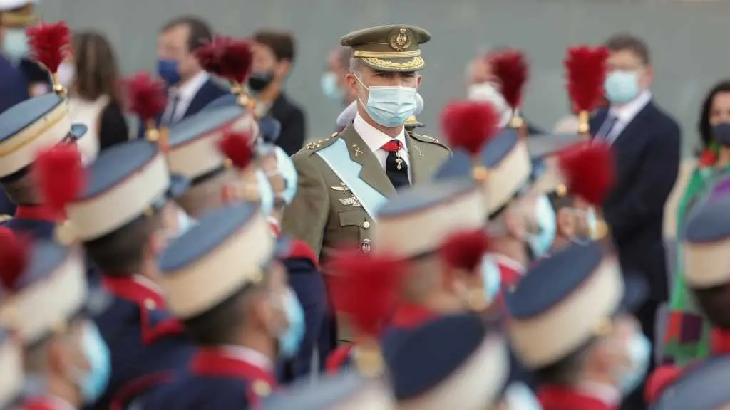 O rei Felipe VI no desfile militar do pasado 12 de outubro (Foto: Eduardo Parra / Europa Press).