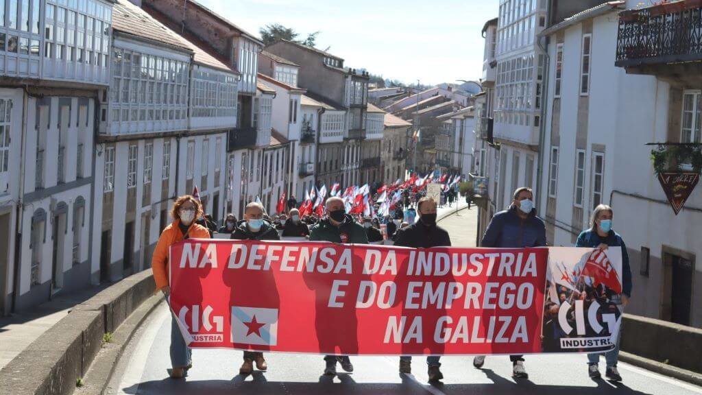 A manifestación da CIG percorreu as rúas da capital galega (Foto: Nós Diario)