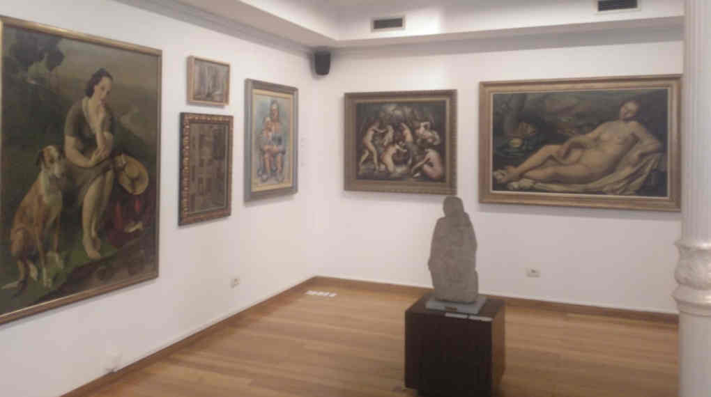 Vista da exposición sobre Laxeiro en Lalín (Foto: Nós Diario).