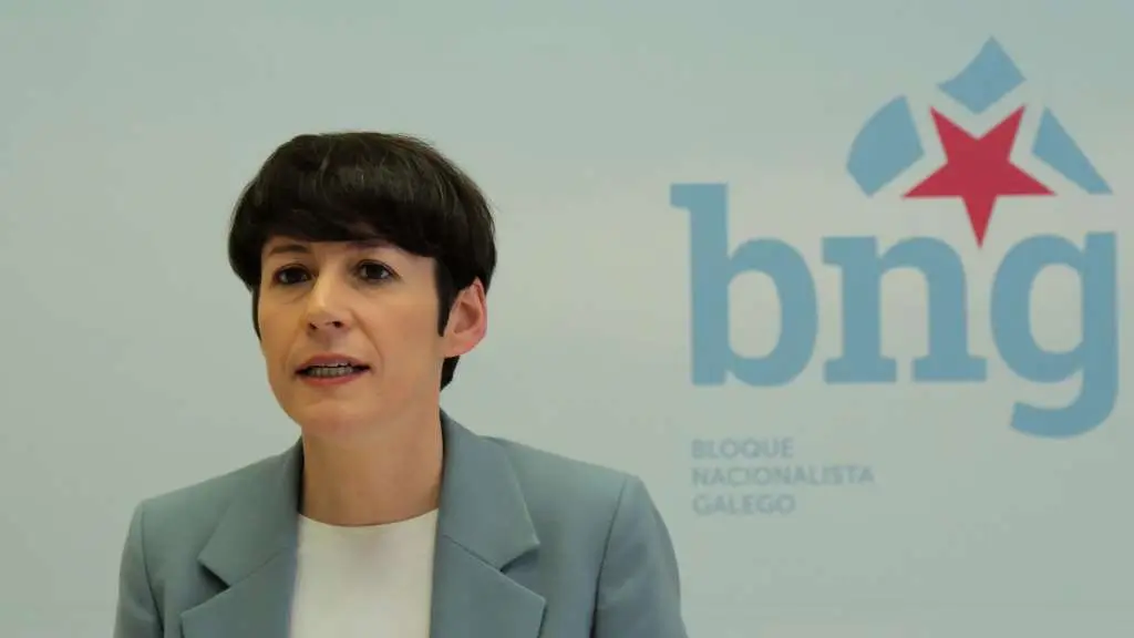 A portavoz nacional do BNG, Ana Pont&oacute;n, esta segunda feira, no Parlamento da Galiza. (Foto: N&oacute;s Diario)
