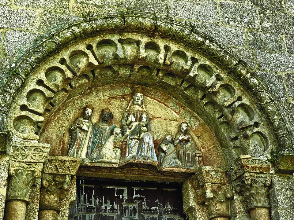 T&iacute;mpano da Igrexa de San Fiz de Solovio en Compostela.