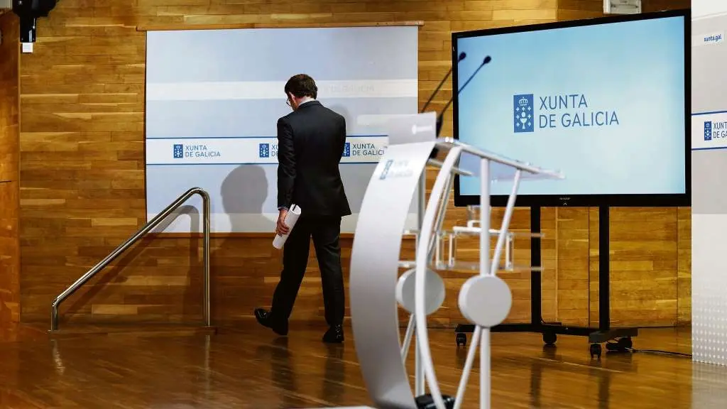 N&uacute;&ntilde;ez Feixoo compareceu para dar conta do derradeiro Consello da Xunta que presidiu. (Foto: &Aacute;lvaro Ballesteros / Europa Press)