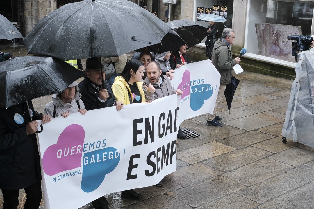 Marcha convocada o pasado ano por Queremos Galego en Compostela. (Foto: Arxina)