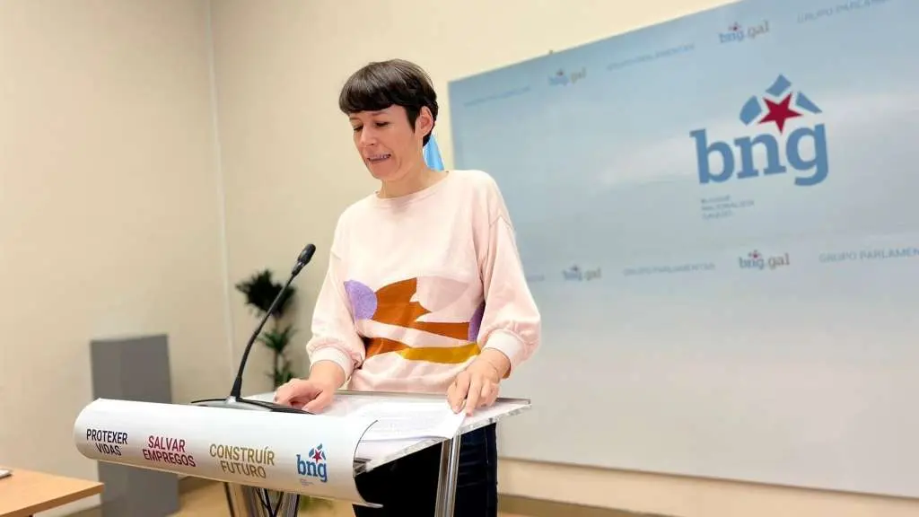A l&iacute;der da oposici&oacute;n no Parlamento galego, esta segunda feira, en rolda de prensa. (Foto: N&oacute;s Diario)