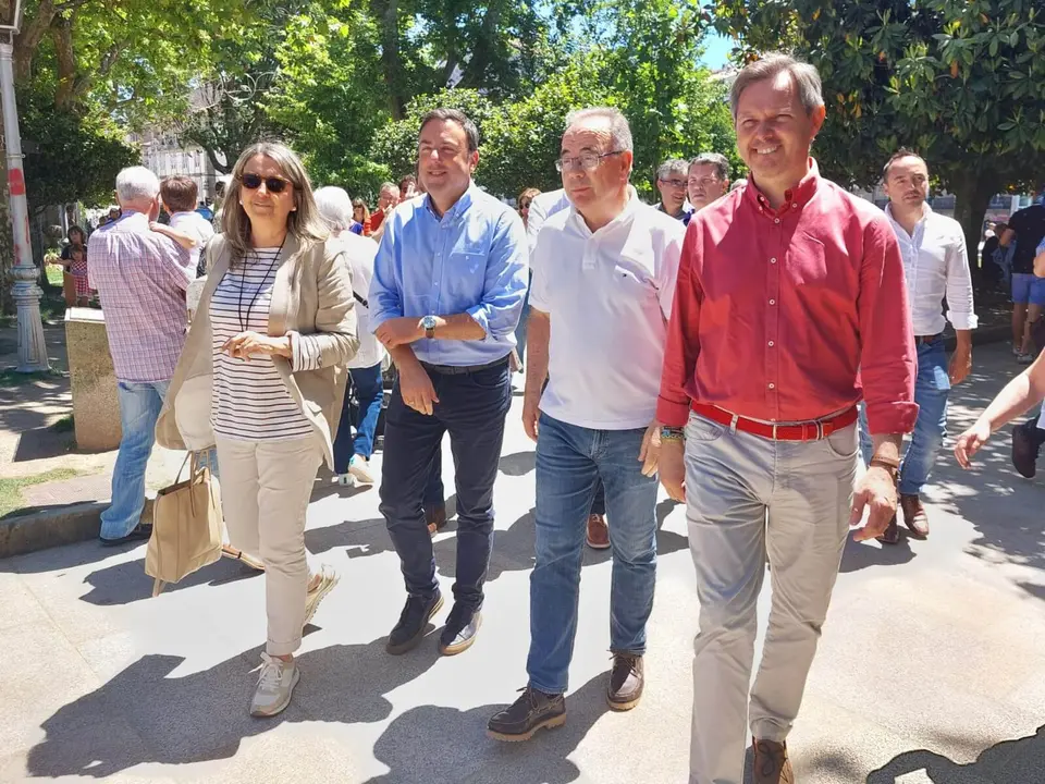 Valent&iacute;n Gonz&aacute;lez Formoso, na s&uacute;a visita a Santiago de Compostela. (Foto: N&oacute;s Diario)