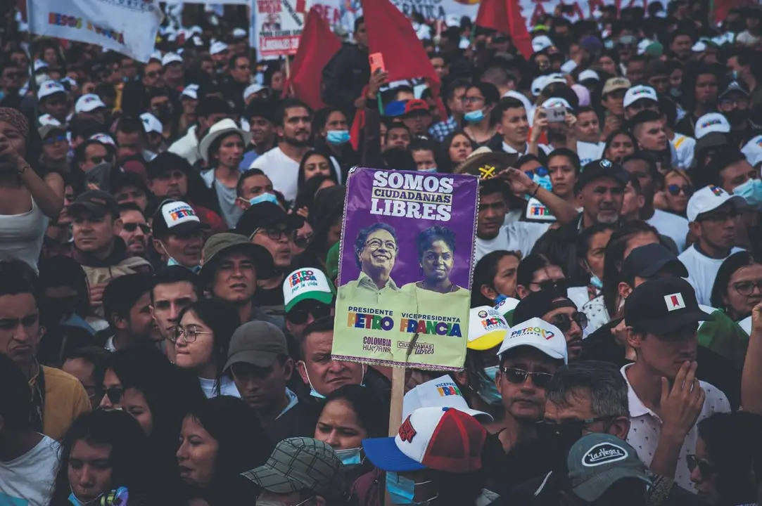 Mobilizaci&oacute;n a prol de Gustavo Petro. (Foto: Europa Press)