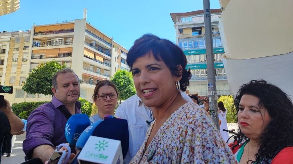 Teresa Rodríguez (Adiante Andalucía), recentemente, nun acto decorrido en Sevilla. (Foto: Europa Press)