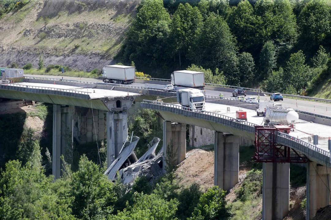 Tramo afectado polo colapso dun viaduto da A-6. (Foto: Carlos Castro/Europa Press)