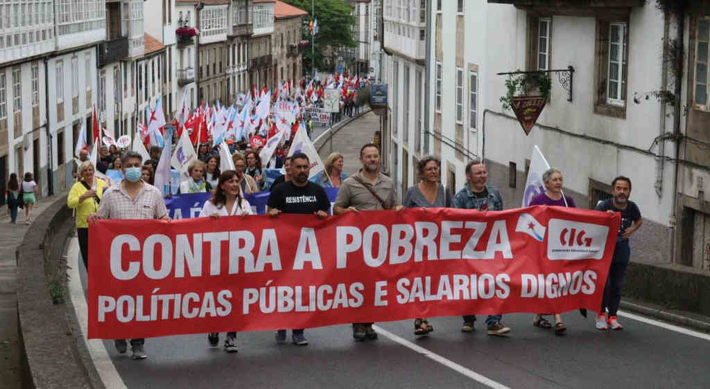Manifestación da CIG contra a pobreza (Foto: CIG).
