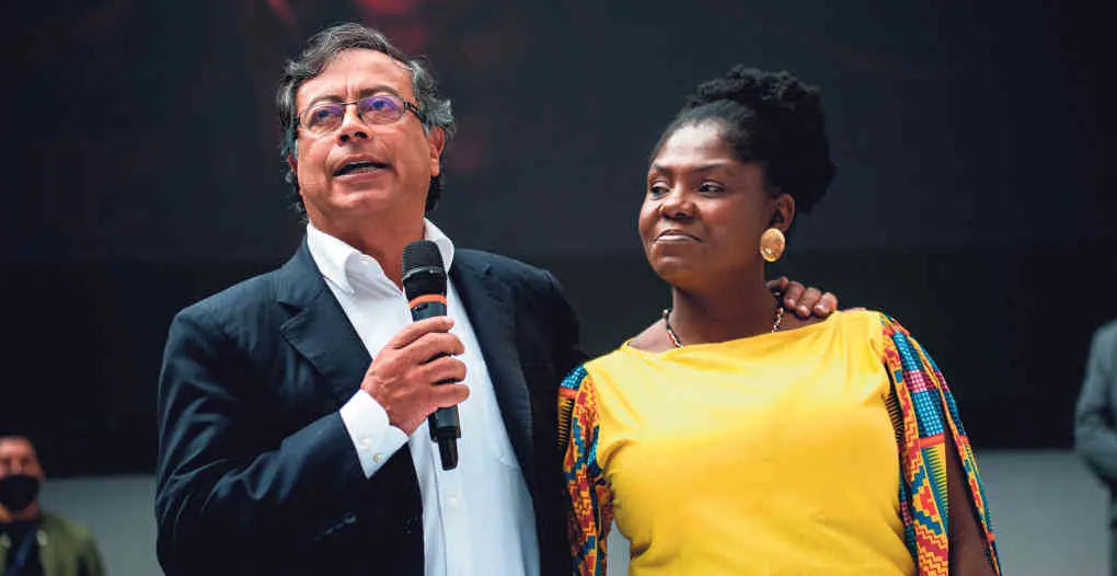 A f&oacute;rmula presidencial do Pacto Hist&oacute;rico: Gustavo Petro e Francia M&aacute;rquez. (Foto: Chepa Beltr&aacute;n / Zuma Press / Contactophoto).
