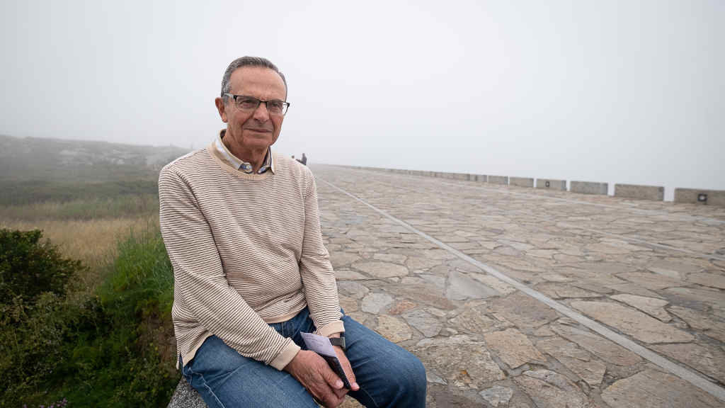 O escritor Xosé Manuel Martínez Oca na Coruña (Foto: Arxina).