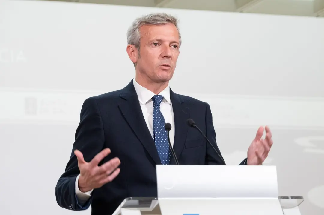 O presidente da Xunta, Alfonso Rueda. (Foto: David Cabez&oacute;n)